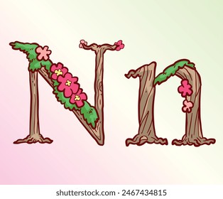 Woods Nature Alphabet Letter N