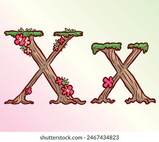 Woods Nature Alphabet Letter X