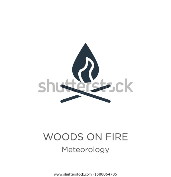 Woods on fire icon vector. Trendy flat woods on\
fire icon from meteorology collection isolated on white background.\
Vector illustration can be used for web and mobile graphic design,\
logo, eps10