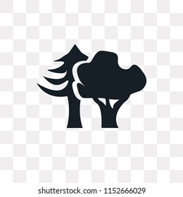 Woods vector icon isolated on transparent background, Woods logo concept