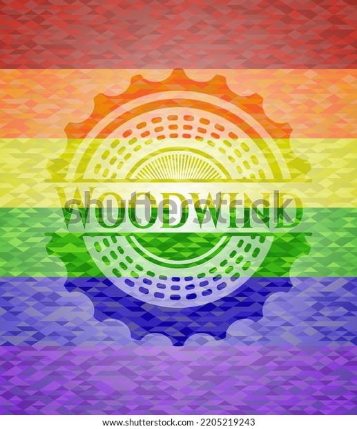 Woodwind Lgbt Colors Emblem Vector Illustration Stock Vector (Royalty ...