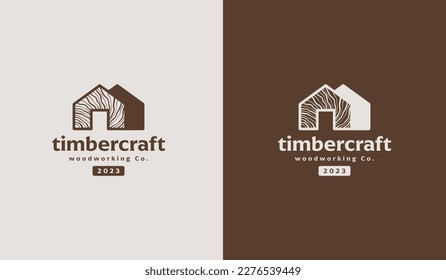 Woodwork Capenter Industry Woodwork Handyman Wood House Builder Logo Design. Universal creative premium symbol. Vector sign icon logo template. Vector illustration