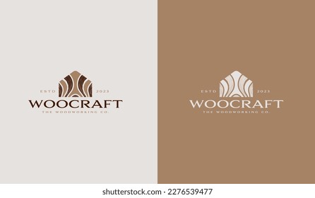 Woodwork Capenter Industry Woodwork Handyman Wood House Builder Logo Design. Universal creative premium symbol. Vector sign icon logo template. Vector illustration