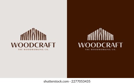Woodwork Capenter Industry Woodwork Handyman Wood House Builder Logo Design. Universal creative premium symbol. Vector sign icon logo template. Vector illustration