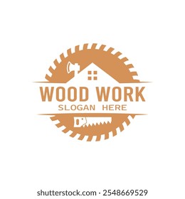 Woodwork and Carpentry Logo Custom Logo Business Logo Design Carpenter Logo Vintage Log.