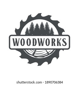 Woodwork Carpentry Logo Inspiration Design Template Stock Vector ...