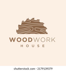 Woodwork sawmill carpentry emblem logo design vector illustration	