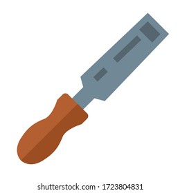 icono plano de herramienta de carpintería sobre fondo blanco