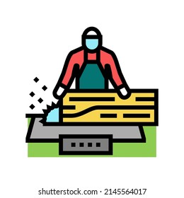 Woodworker Business Color Icon Vector. Woodworker Business Sign. Isolated Symbol Illustration