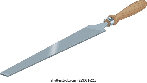 Woodworking Carpentry File Vector Illustration