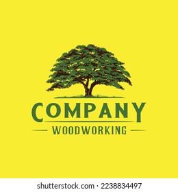 woodworking company logo vector design illustration.eps