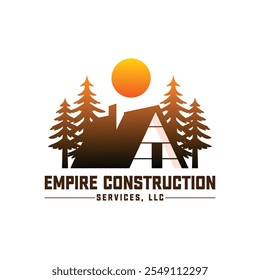 Woodworking Construction logo design template Stock Vector.