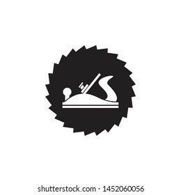 Woodworking gear logo design template vector element isolated