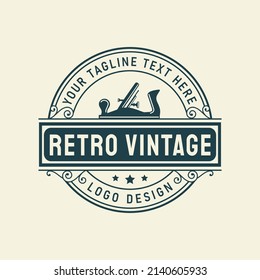 Woodworking, handmade, woodart, carpentry, handcrafted retro vintage logo design template