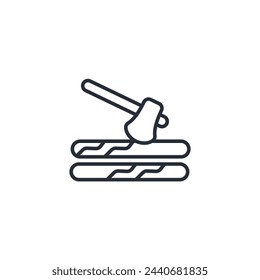 woodworking icon. vector.Editable stroke.linear style sign for use web design,logo.Symbol illustration.
