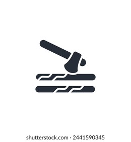 woodworking icon. vector.Editable stroke.linear style sign for use web design,logo.Symbol illustration.
