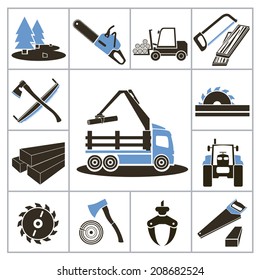 Woodworking industry icons. For you design