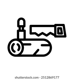 woodworking line icon illustration vector graphic. Simple element illustration vector graphic, suitable for app, websites, and presentations isolated on white background
