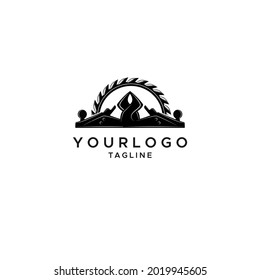 Woodworking Logo, Circular Saw Logo, Carpenter Logo