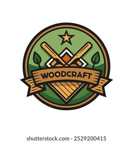 woodworking logo template vector  illustration
