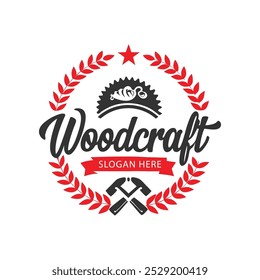 Logo de carpintería Plantilla Ilustración vectorial