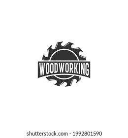 woodworking logo template in white background