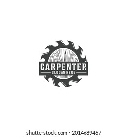 woodworking logo template in white background