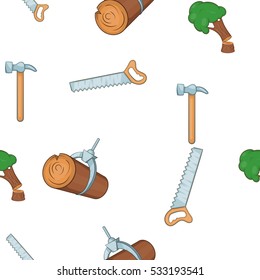 Woodworking pattern. Cartoon illustration of woodworking vector pattern for web