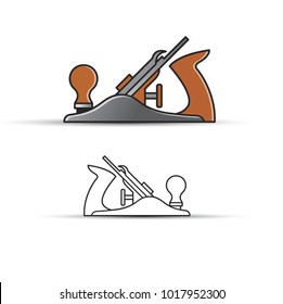 woodworking plane vector illustration