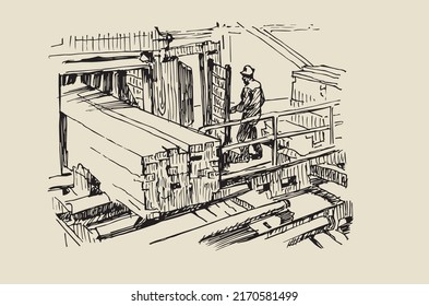 Woodworking process for forest processing companies