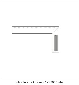 woodworking square. illustration for web and mobile design.