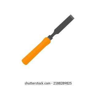 Herramienta de trabajo en madera. Chiseles para la madera tallada, madera tallada con el diseño del logo de chisel. Herramientas de carpintería antiguas, diseño vectorial de herramientas de trabajo de madera e ilustración.