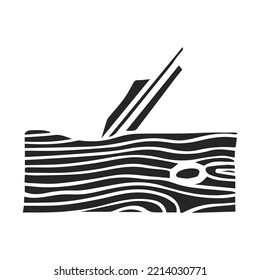 Woodworking tool icon vector illustration