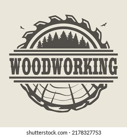 Woodworks Icon Silhouette Illustration. Carpentry Vector Graphic Pictogram Symbol Clip Art. Doodle Sketch Black Sign.