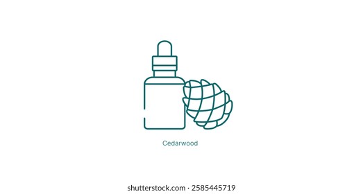 Woody Cedarwood Earthy Scent Vector Icon