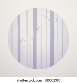 Concepto gráfico del vector forestal de Woody