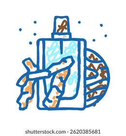 woody notes perfume doodle icon sketch vector. woody notes perfume sign. isolated symbol illustration