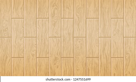 Woody oak texture. Vector illustration. Light brown wooden board. The form of parquet, laminate flooring, furniture. Grunge colored wood background. Template for design decoration.