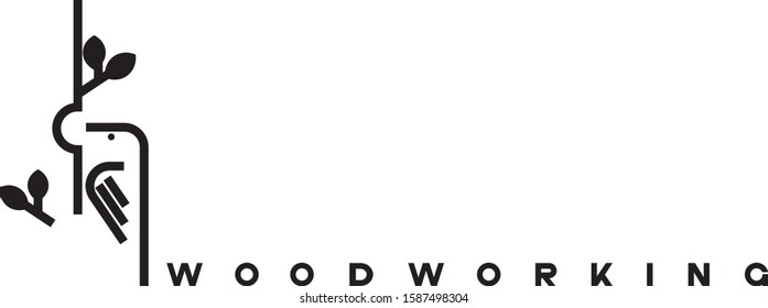 Woody Woodpecker bird on trees logo.