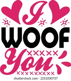I woof you vector file