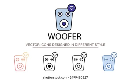 Woofer icon design with white background stock illustration