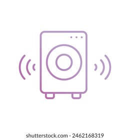 icono de woofer con fondo blanco Vector ilustración de stock