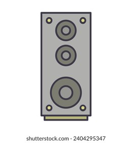 Woofer ilustrado sobre fondo blanco