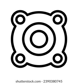 woofer line icon illustration vector graphic. Simple element illustration vector graphic, suitable for app, websites, and presentations isolated on white background