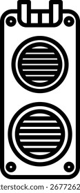 Woofer Line Vector Icon Design