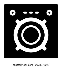 Woofer solid icon, suitable for set electonics icons