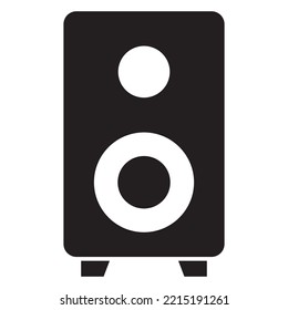  woofer speaker icon vector design template in black color isolated sign on white background