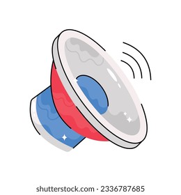Woofer speaker vector filled outline Sticker. EPS 10 file