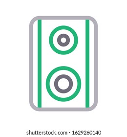 woofer vector color line icon 

