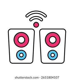 Woofer Vector Filled outline illustration style icon. EPS 10 file